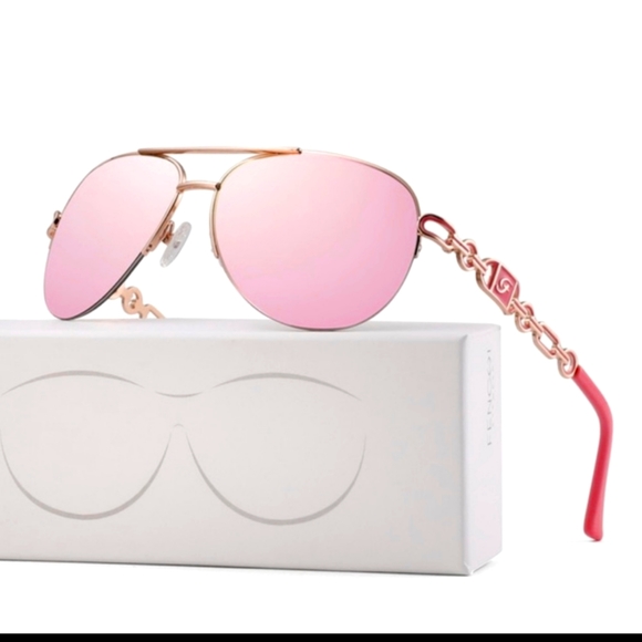 Accessories Fenchi Classic Pink Mirrored Aviator Sunglasses Poshmark